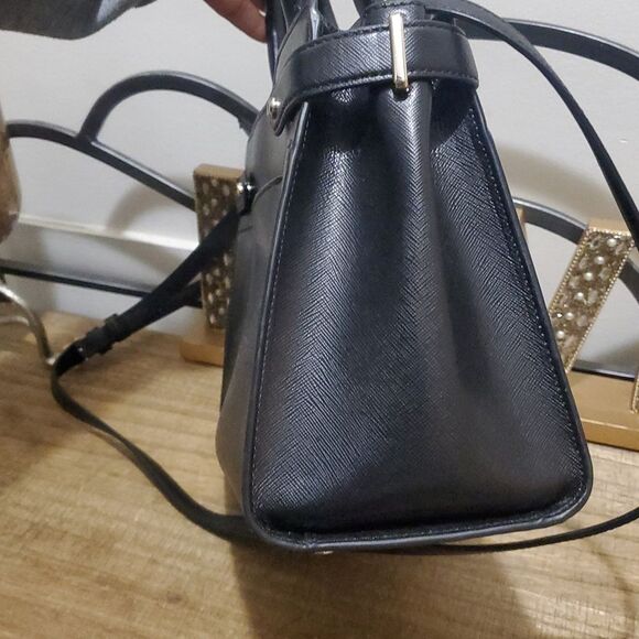 Kate Spade New York Staci Medium Black Leather Satchel Bag - Picture 5 of 12